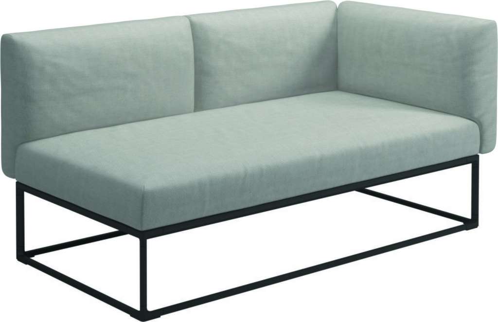 Gloster - Maya Endmodul - seagull - gestell meteor - 161 x 86 cm - outdoor