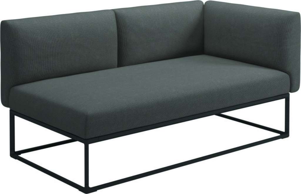 Gloster - Maya Endmodul - granite - gestell meteor - 161 x 86 cm - outdoor