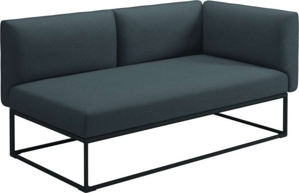 Gloster - Maya Endmodul - anthracite - gestell meteor - 161 x 86 cm - outdoor