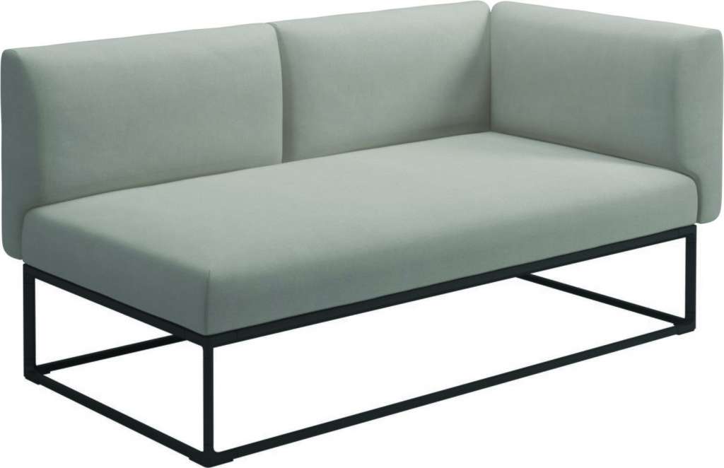 Gloster - Maya Endmodul - fife bone - gestell meteor - 161 x 86 cm - outdoor