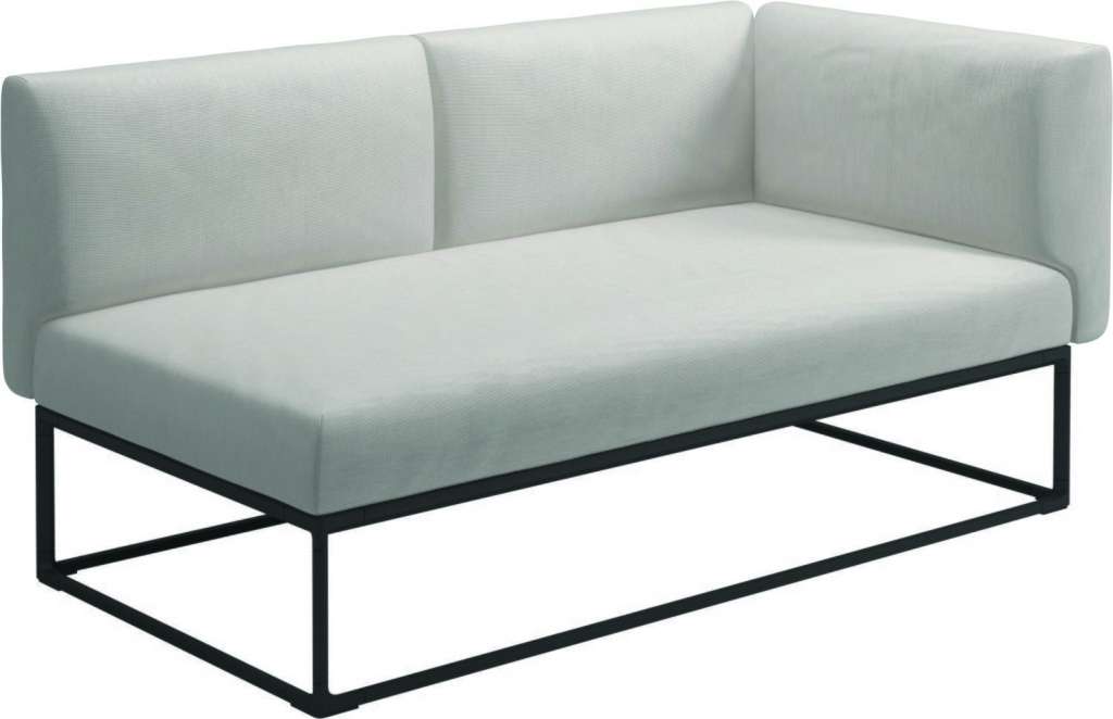 Gloster - Maya Endmodul - elite frost - gestell meteor - 161 x 86 cm - outdoor