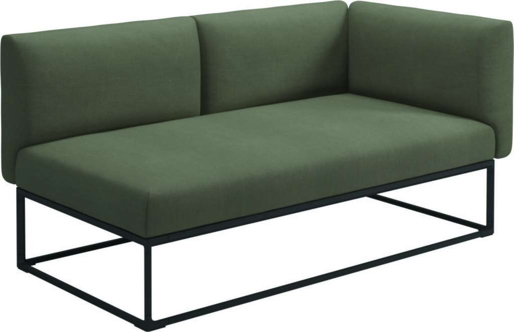 Gloster - Maya Endmodul - fife lichen - gestell meteor - 161 x 86 cm - outdoor