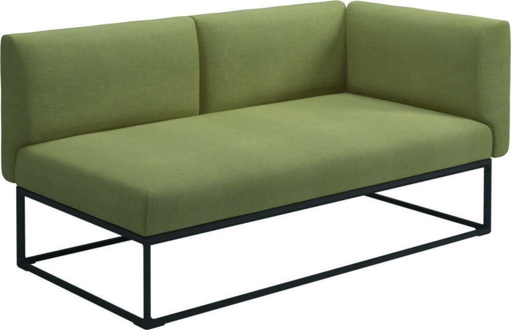 Gloster - Maya Endmodul - fife quince yellow - gestell meteor - 161 x 86 cm - outdoor