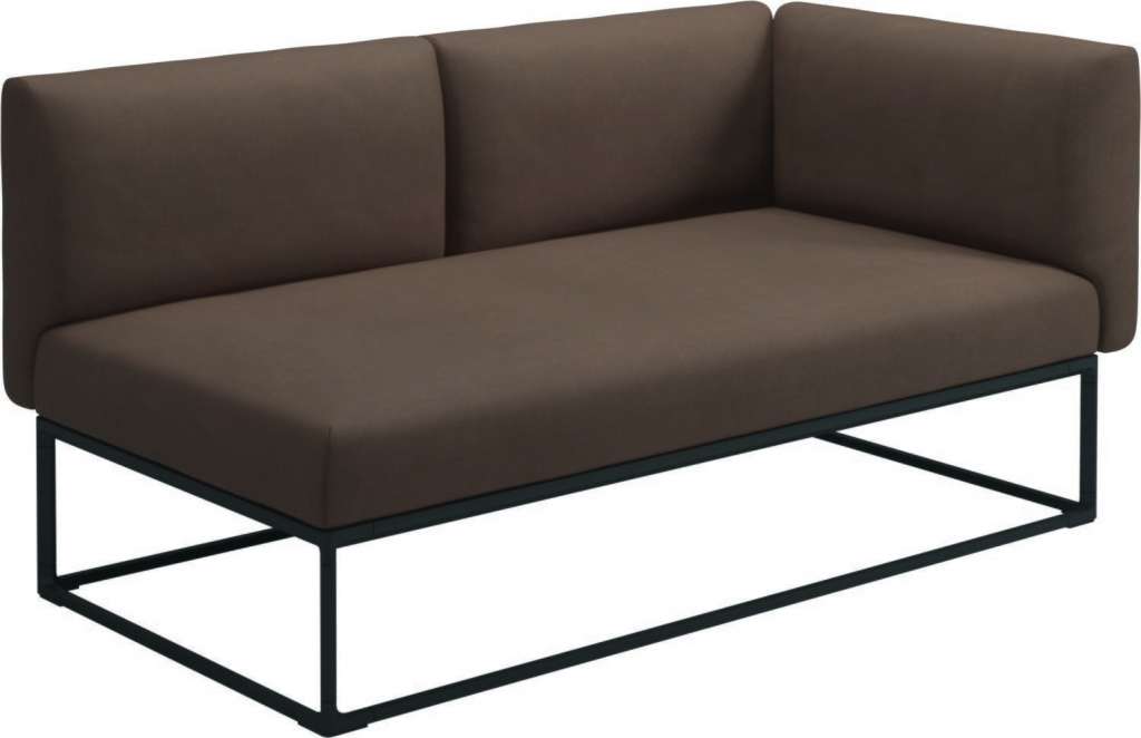 Gloster - Maya Endmodul - fife salmon - gestell meteor - 161 x 86 cm - outdoor