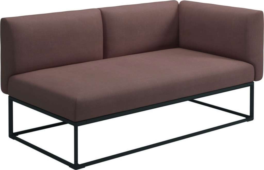 Gloster - Maya Endmodul - fife warm rose - gestell meteor - 161 x 86 cm - outdoor