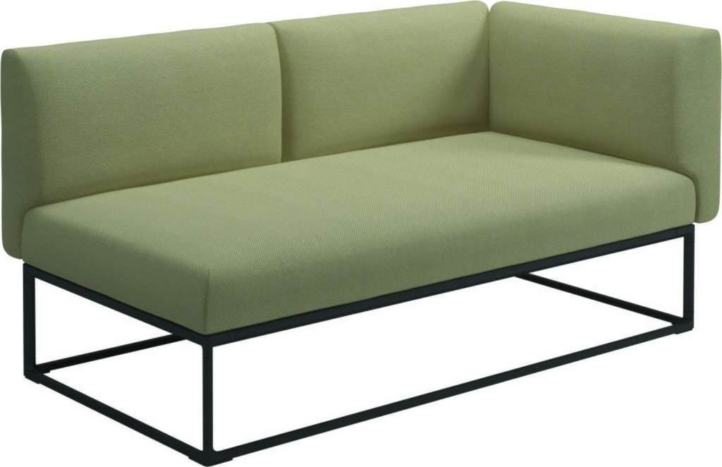 Gloster - Maya Endmodul - robben lichen - gestell meteor - 161 x 86 cm - outdoor