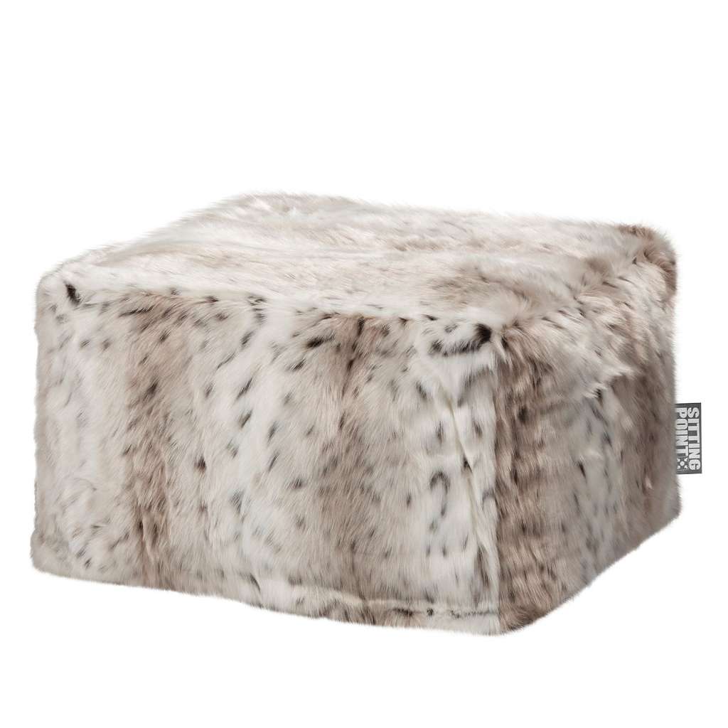 home24 Pouf Skins Snow