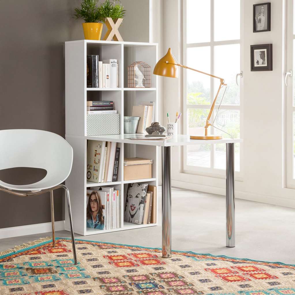 home24 Schreibtisch mit Regal Nizza