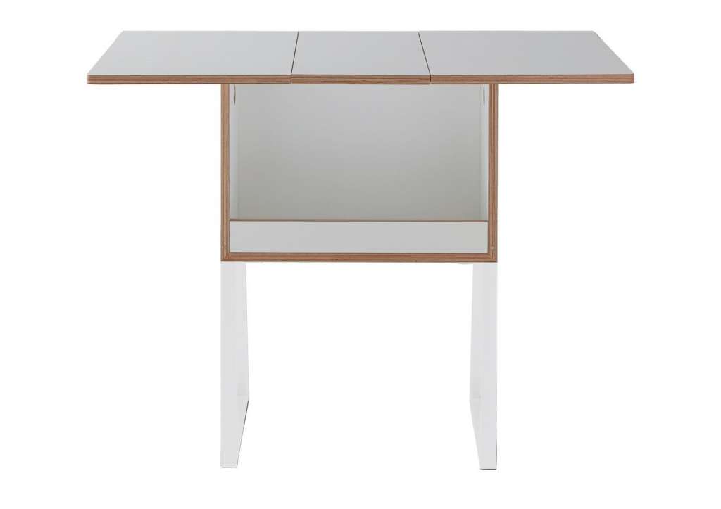 Müller Möbelwerkstätten - Wingcube Klapptisch - weiß - weißes Gestell - indoor