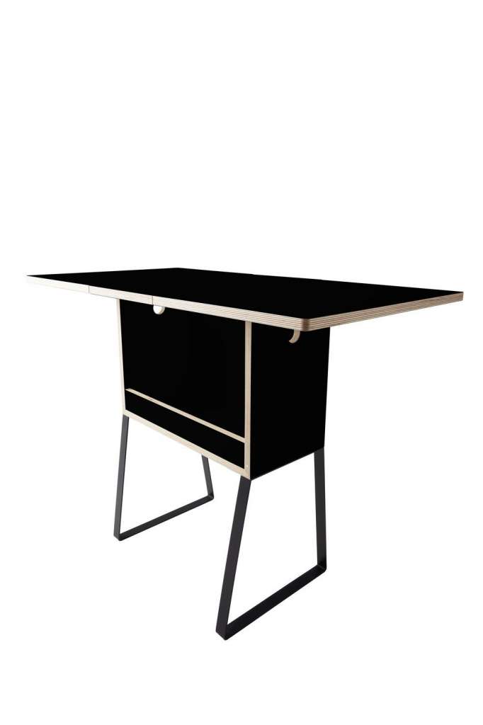 Müller Möbelwerkstätten - Wingcube Klapptisch - schwarz - schwarzes Gestell - indoor