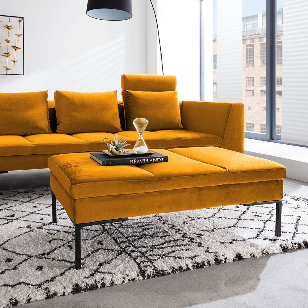 home24 Polsterhocker Madison Samt