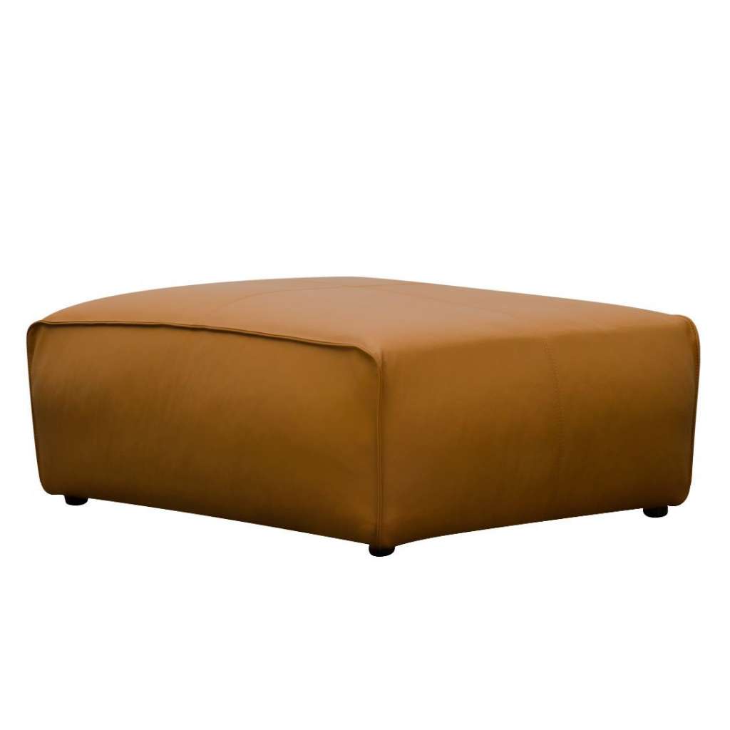 home24 Polsterhocker Hudson Echtleder