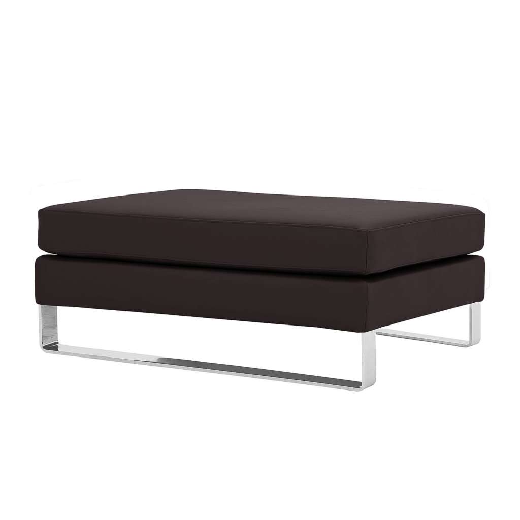 home24 Polsterhocker Portobello Echtleder