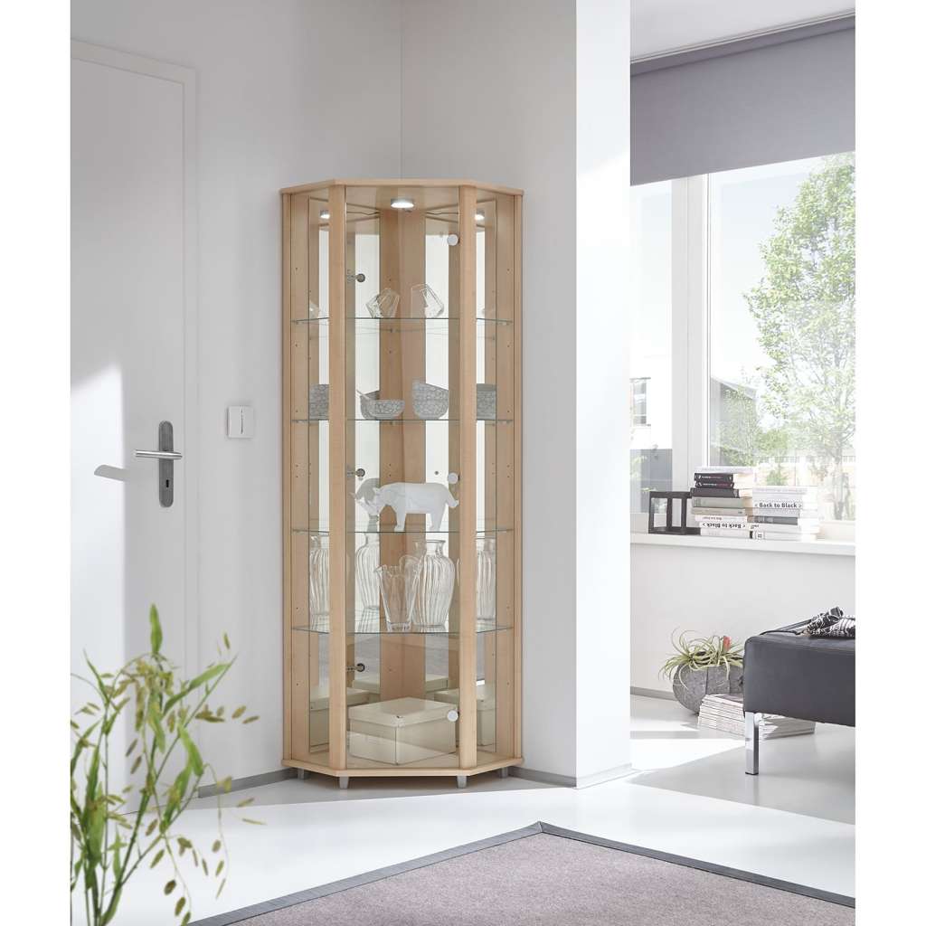 home24 Eckvitrine Amalia (inkl. Beleuchtung)