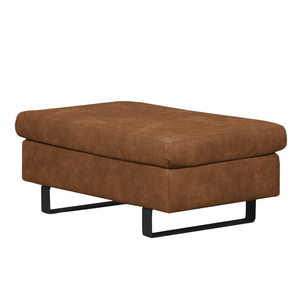 home24 Polsterhocker Yovanna Antiklederlook