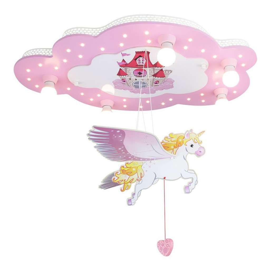 home24 Deckenleuchte Bildwolke Schloss + Einhorn