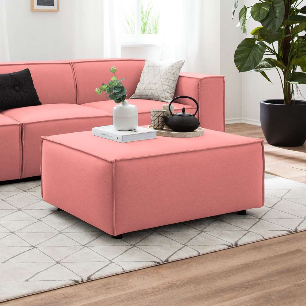 home24 Polsterhocker Kinx Webstoff