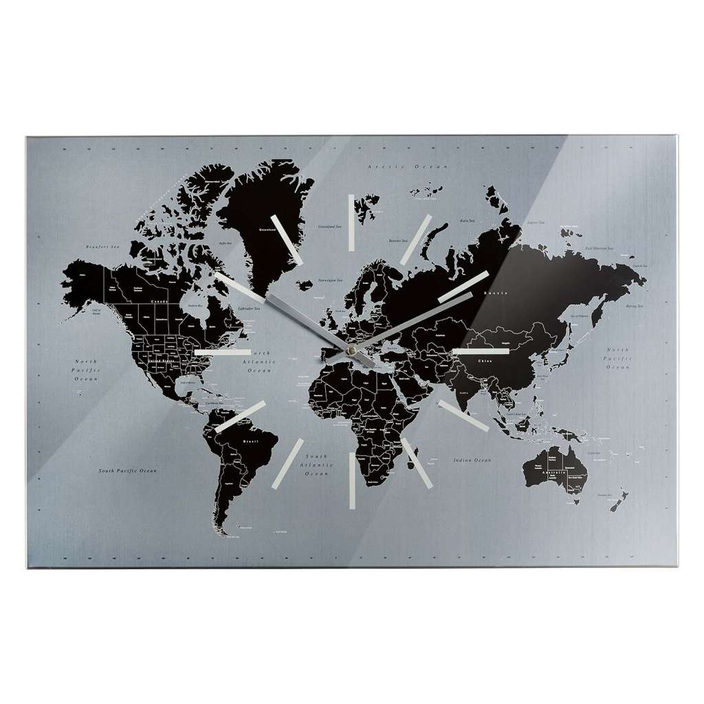 home24 Wanduhr World