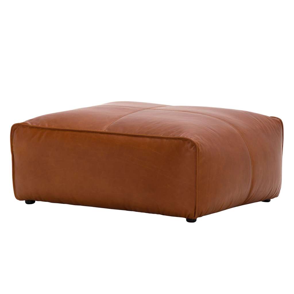home24 Polsterhocker Hudson Echtleder