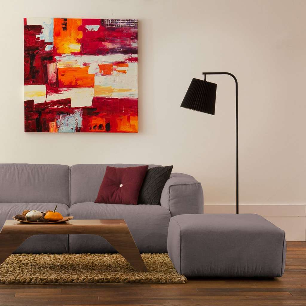 home24 Polsterhocker Hudson Webstoff