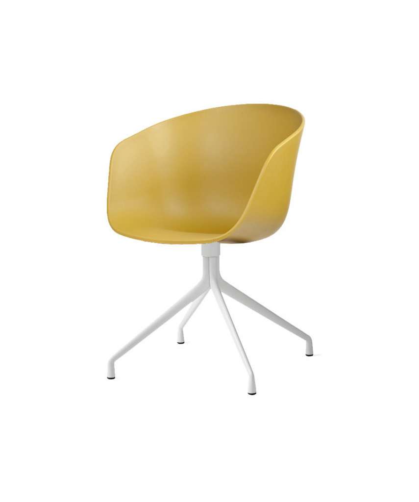 HAY - About a Chair AAC 20 - Sitz senfgelb - Gestell weiß - indoor