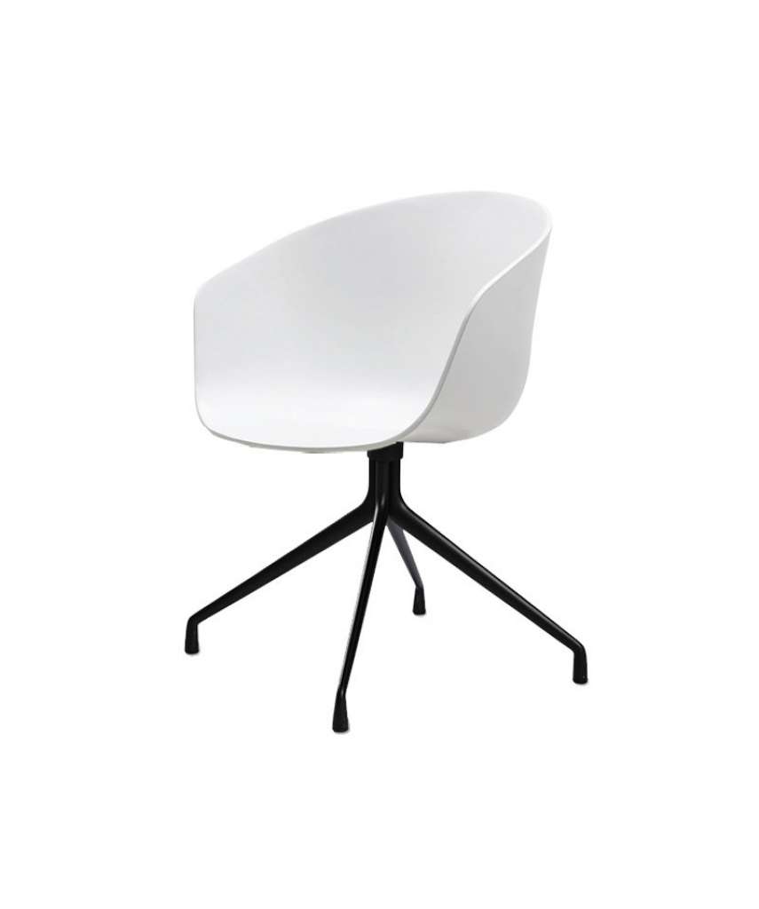 HAY - About a Chair AAC 20 - Sitz weiß - Gestell schwarz - indoor