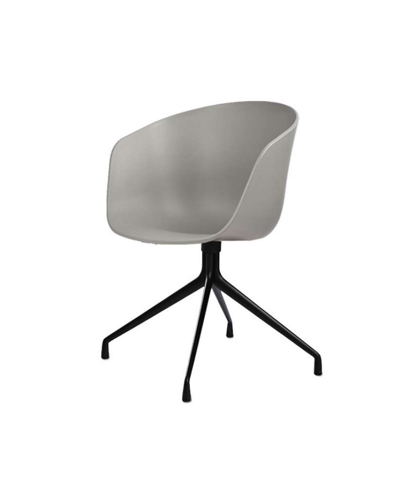 HAY - About a Chair AAC 20 - Sitz grau - Gestell schwarz - indoor