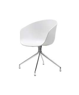 HAY - About a Chair AAC 20 - Sitz weiß - Gestell poliert - indoor