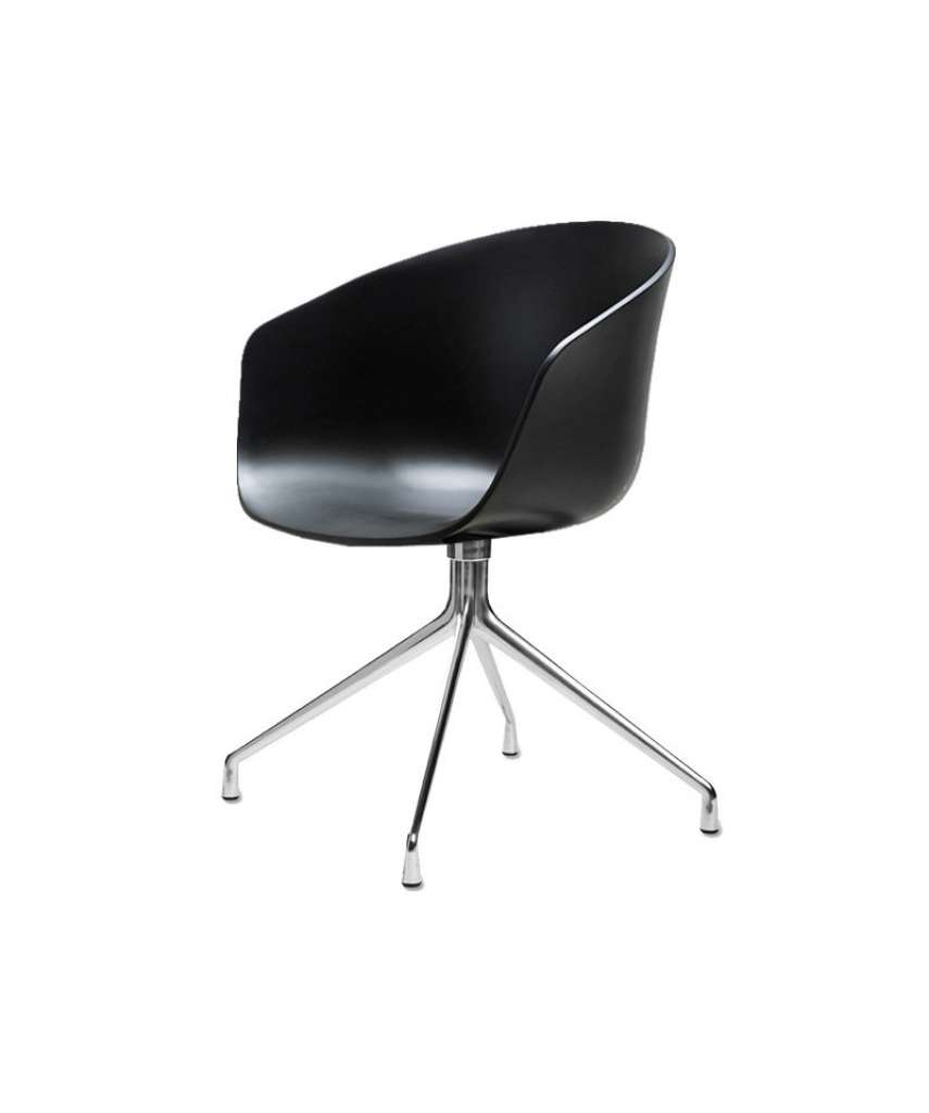 HAY - About a Chair AAC 20 - Sitz schwarz - Gestell poliert - indoor