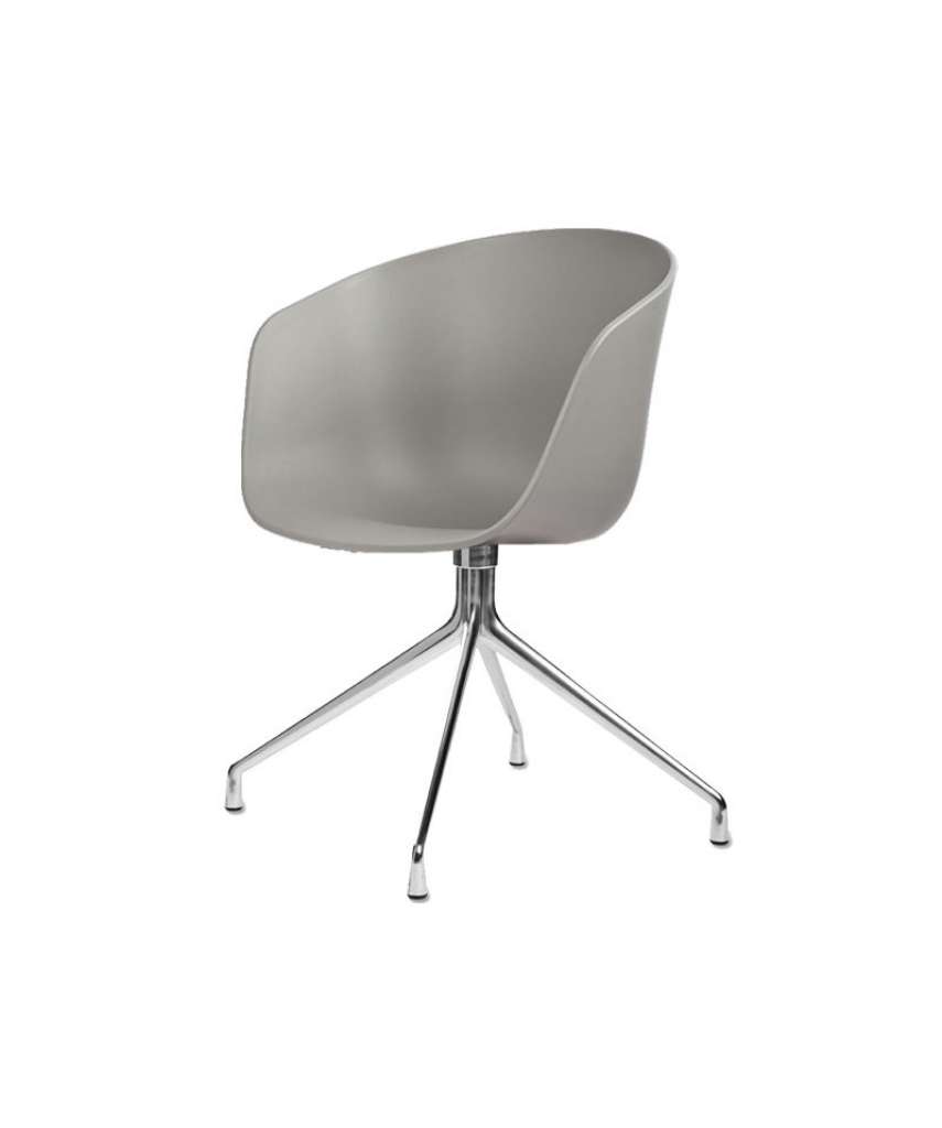 HAY - About a Chair AAC 20 - Sitz grau - Gestell poliert - indoor
