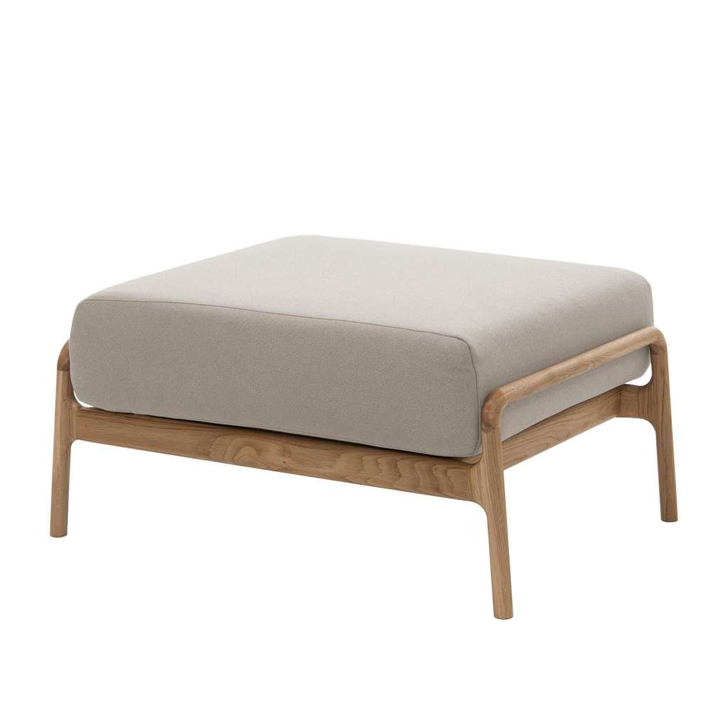home24 Polsterhocker Fawn Webstoff