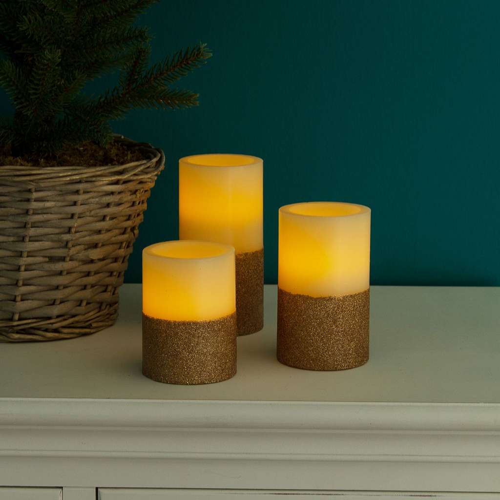 home24 LED-Kerze Gilston (3-teilig)