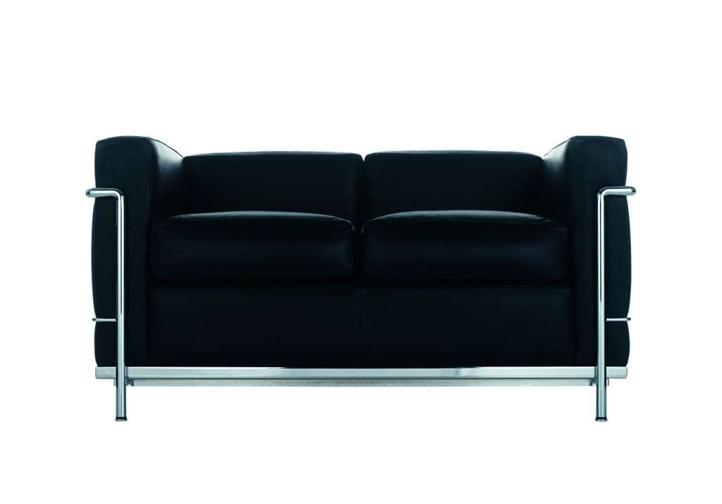 Cassina - LC 2 Divano 2 - Gestell schwarz - braun - indoor