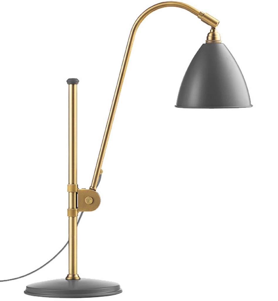 Gubi - BL1 Tischleuchte - grau/messing - indoor