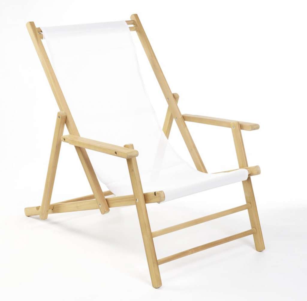 Jan Kurtz - Deckchair - blau gestreift - ohne Fußteil - outdoor