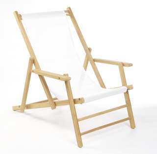 Jan Kurtz - Deckchair - blau gestreift - ohne Fußteil - outdoor