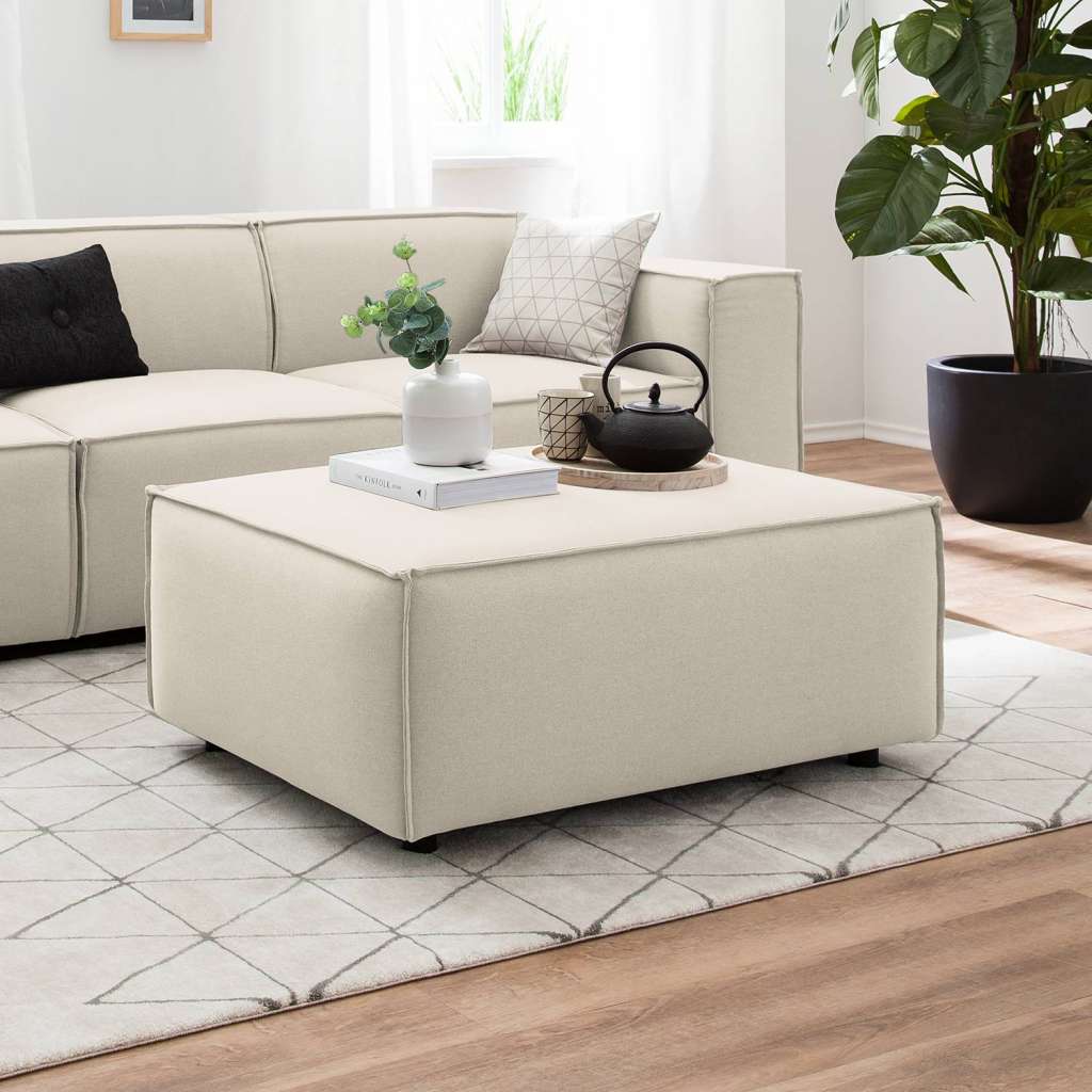 home24 Polsterhocker Kinx Webstoff
