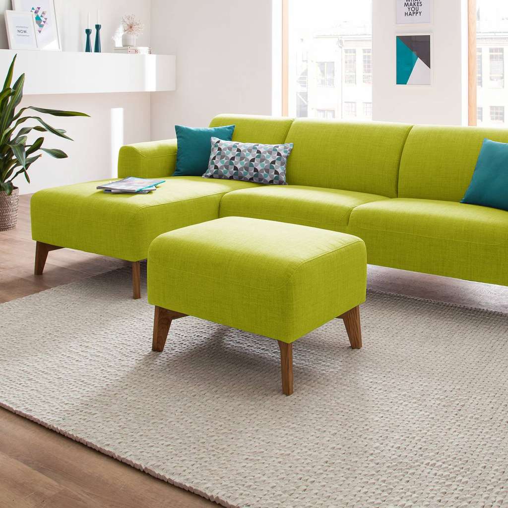 home24 Polsterhocker Bora II Webstoff