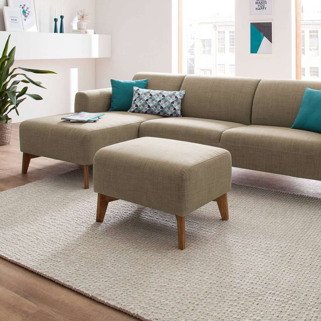 home24 Polsterhocker Bora II Webstoff