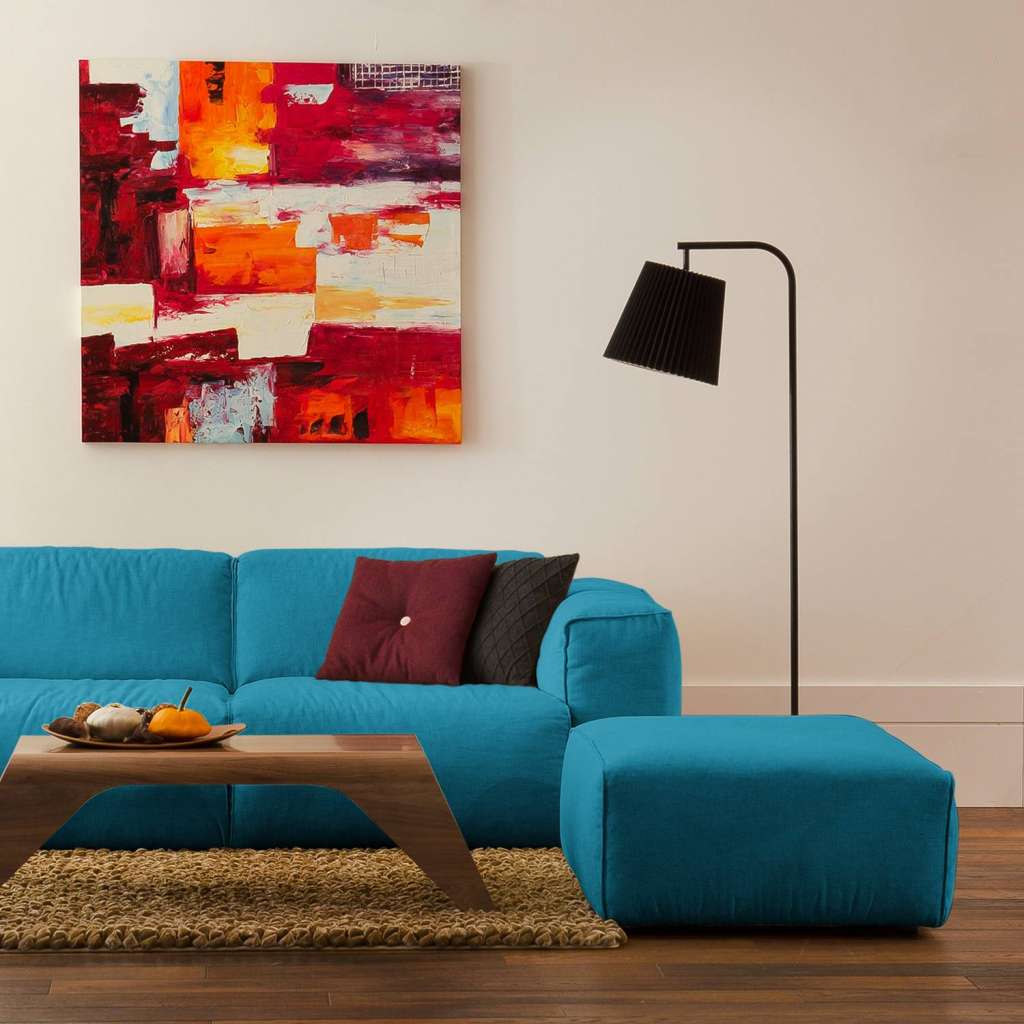 home24 Polsterhocker Hudson Webstoff