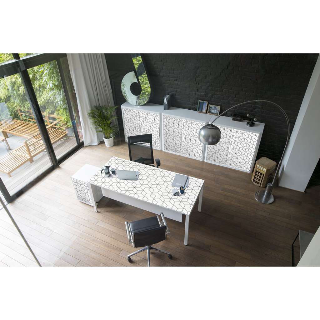 home24 Schreibtisch easyDesk Black/White I