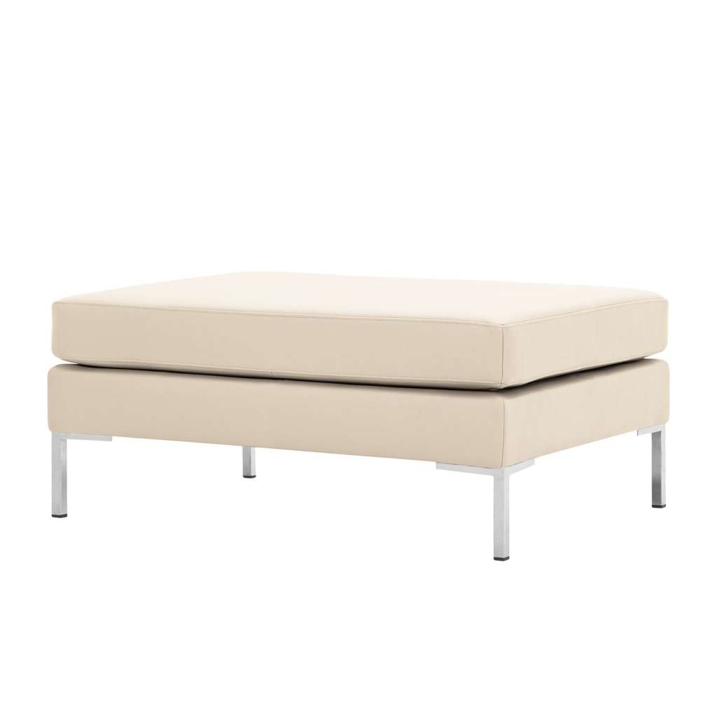 home24 Polsterhocker Portobello Echtleder
