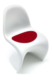 Hey-Sign - Sitzauflage Panton Chair - 11 rot mit Antirutsch - indoor