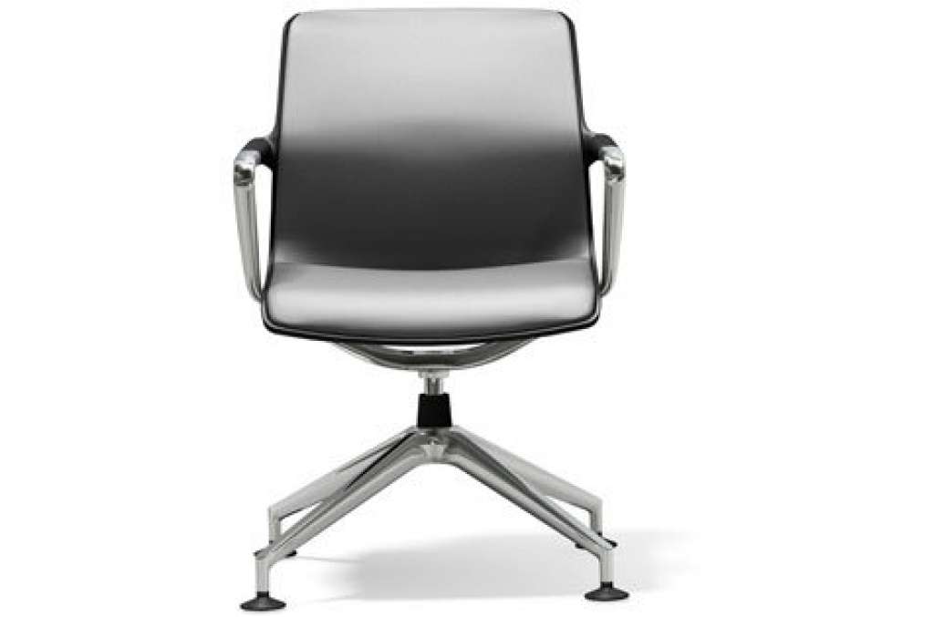 Vitra - Unix Chair Vierstern-Untergestell - Silk Mash soft grey - indoor