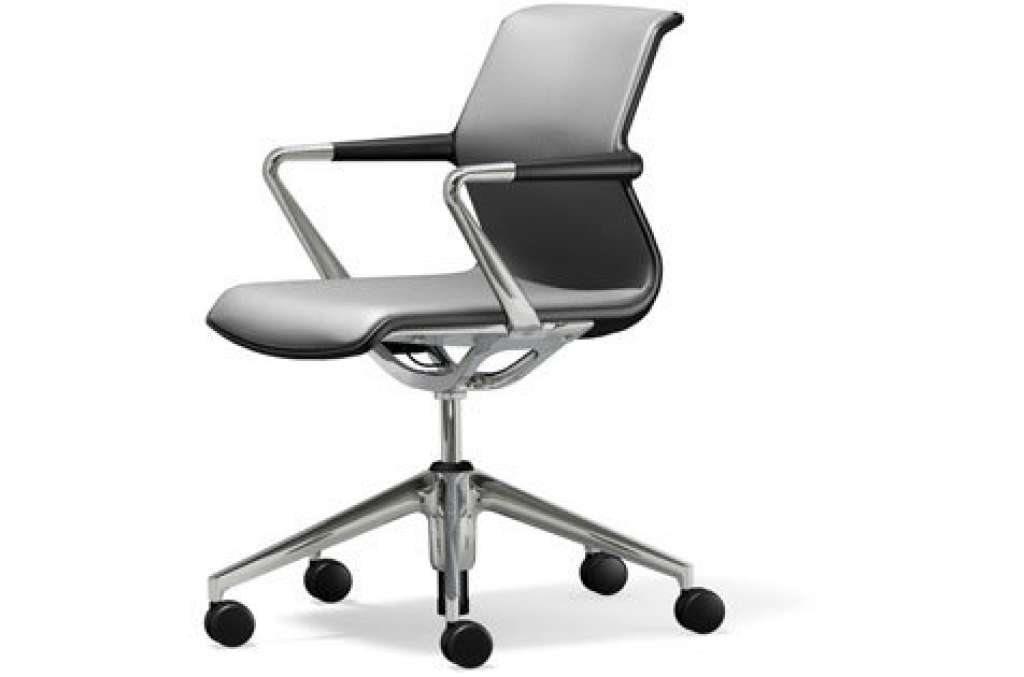 Vitra - Unix Chair Fünfstern-Untergestell - Diamond Mash soft grey - indoor