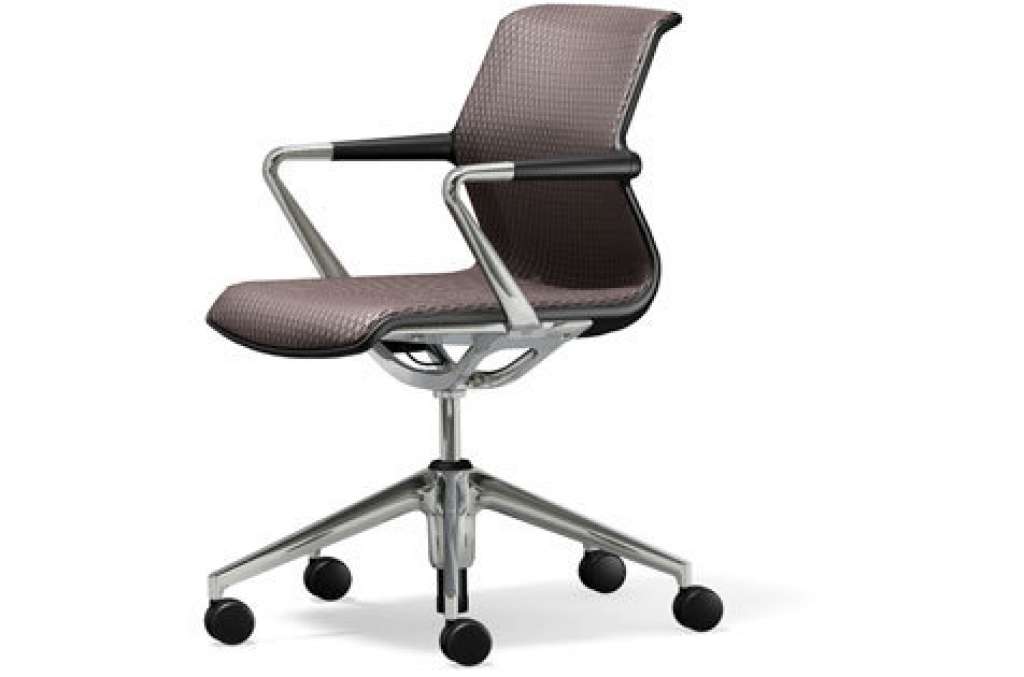 Vitra - Unix Chair Fünfstern-Untergestell - Diamond Mash mauve grau - indoor