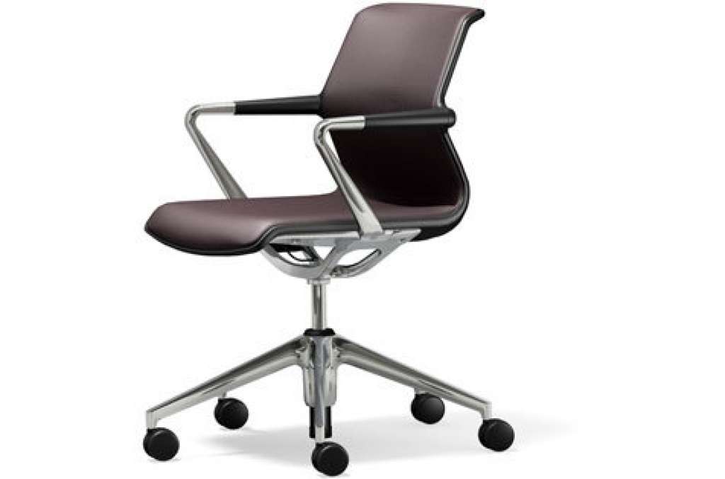 Vitra - Unix Chair Fünfstern-Untergestell - Silk Mash braun - indoor