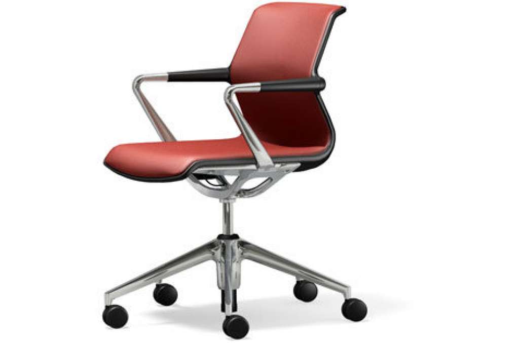 Vitra - Unix Chair Fünfstern-Untergestell - Silk Mash backstein - indoor