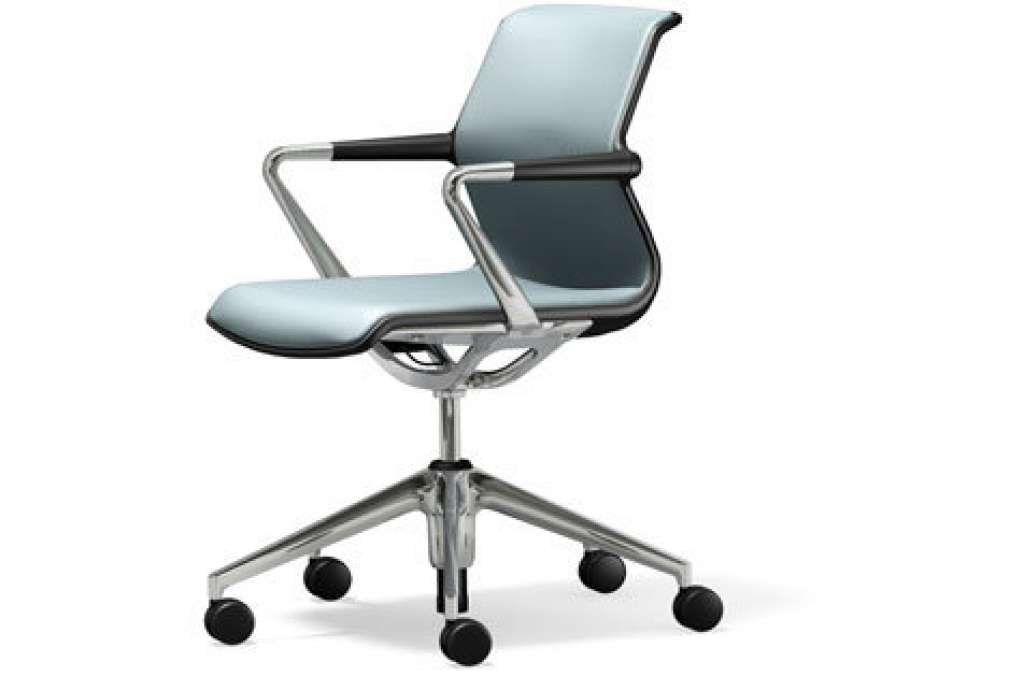 Vitra - Unix Chair Fünfstern-Untergestell - Silk Mash eisgrau - indoor