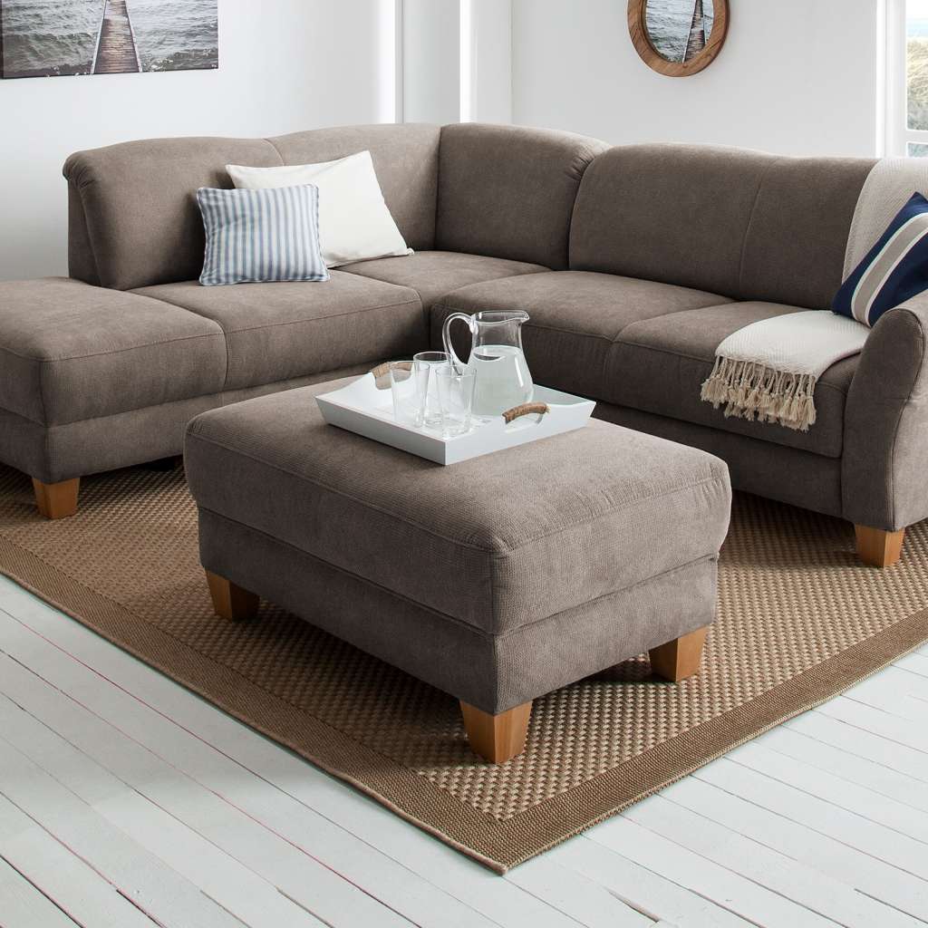 home24 Polsterhocker Cebu Webstoff